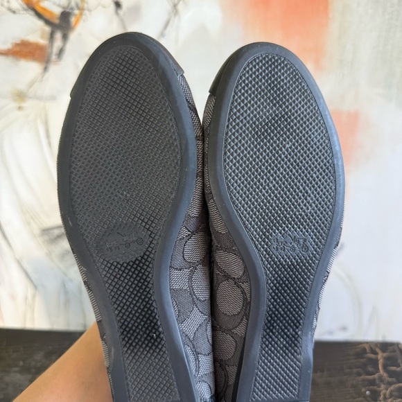 COACH Chelsea Black Smoke Signature Ballet Flats size 36 - Picture 7 of 8